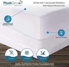 img 3 attached to PlushDeluxe Premium Bamboo Mattress Protector – Waterproof, Soft & Breathable Bed Mattress Cover for Ultimate Comfort & Protection - King Size