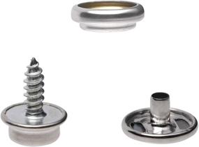 img 3 attached to 🔗 Marine Grade Stainless Steel Snap Fastener Kit - Mini Skater 4 Sets (Silver), Ideal for Upholstery, Boat Covers, Furniture, Canvas, and Outdoor Use