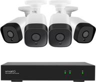 🏠 enhanced 5mp xmarto poe home security camera system: 2-way audio, easy remote access, h.265+ es5084 (8ch nvr 4 cameras) logo