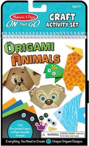 img 4 attached to 🐾 Набор для творчества Melissa & Doug "Origami Animals On the Go" с 38 наклейками и 40 листами для оригами: вдохновляющее творчество и увлекательное время провождение