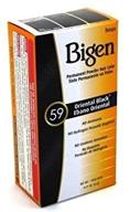 💇 bigen oriental black hair color powder - case of 6, .21 oz. each logo