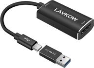 lavkow video capture card - hdmi game capture to usb 1080p 60fps with type-c to usb adapter - 4k full hd game capture for live streaming/ps4/ps5/nintendo switch - low latency recording logo