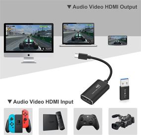 img 3 attached to LAVKOW Video Capture Card - HDMI Game Capture to USB 1080p 60fps with Type-C to USB Adapter - 4K Full HD Game Capture for Live Streaming/PS4/PS5/Nintendo Switch - Low Latency Recording