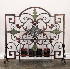 img 2 attached to 🔥 Enhance Your Fireplace with Deco 79 21634 Metal Fire Screen: 35 by 34", Black