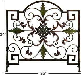 img 3 attached to 🔥 Enhance Your Fireplace with Deco 79 21634 Metal Fire Screen: 35 by 34", Black