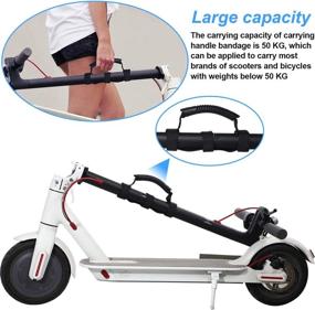 img 1 attached to 🛴 Convenient Portable Hand Carrying Handle Straps & Phone Holder for Xiaomi M365 Mi Ninebot Scooter - Ideal Accessories for Easy Transportation