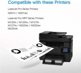 img 3 attached to 🖨️ LxTek Compatible Toner Cartridge Replacement for HP 83X CF283X 83A CF283A, Efficiently Compatible with Laserjet Pro M201dw M201n M201 M125 M125nw M127fn M127fw M225dn M225dw Laser Printers - 4 Black High-Yield Cartridges