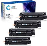 🖨️ lxtek compatible toner cartridge replacement for hp 83x cf283x 83a cf283a, efficiently compatible with laserjet pro m201dw m201n m201 m125 m125nw m127fn m127fw m225dn m225dw laser printers - 4 black high-yield cartridges logo
