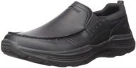 👟 skechers seveno leather moccasin medium men's shoes - enhanced performance logo