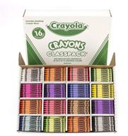 crayola crayon classpack 16 colors - 800 ct, bulk school supplies for art and education logo