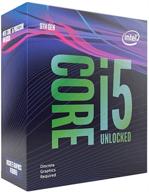 unlocked intel core i5-9600kf desktop processor, 6 cores up to 4.6 ghz turbo, lga1151 300 series, no graphics, 95w tdp logo