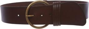 img 3 attached to Womens Waist Round Grain Leather Women's Accessories and Belts