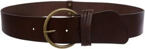 img 4 attached to Womens Waist Round Grain Leather Women's Accessories and Belts