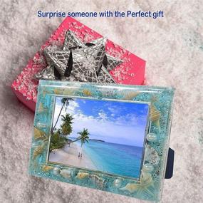 img 3 attached to FONMY 5x7 Seascape Beach Ocean Acrylic Picture Frame: Stunning Wall and Tabletop Decor for Memorial Gifts and Home