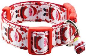 img 4 attached to SIBOSUN Christmas Dog Collar and Leash Set: Adorable Bell-embellished Accessories for Festive Pets