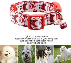 img 2 attached to SIBOSUN Christmas Dog Collar and Leash Set: Adorable Bell-embellished Accessories for Festive Pets