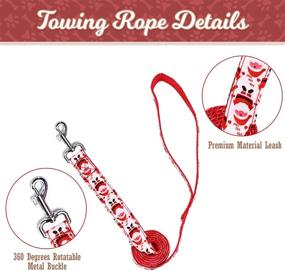 img 1 attached to SIBOSUN Christmas Dog Collar and Leash Set: Adorable Bell-embellished Accessories for Festive Pets