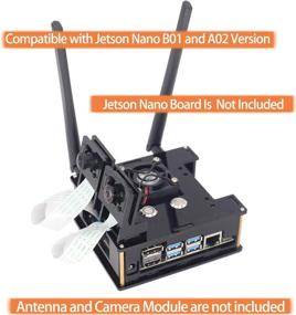 img 3 attached to 📷 Корпус/оболочка из акрила Jetson Nano B01/A02 (черный) с камерой, переключателем питания и сброса, вентилятором охлаждения, инструкцией по сборке.