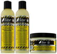 🦁 the mane choice - killer curls & brutal bounce shampoo, conditioner, and mask set with proceed with caution logo