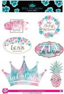 🎨 add a touch of elegance with zeta tau alpha - watercolor-themed sticker sheet logo