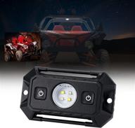 universal led dome light with switch - premium car interior reading light for atv utv truck 4x4 ranger offroad - white/red led lights by lzhou tech logo