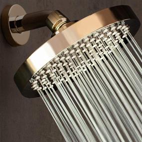img 3 attached to Enhanced Rain Showerhead - ShowerMaxx Luxury Spa Series, 6 inch Round High Pressure, MAXXimize Your Rainfall Experience in Polished Brass / Gold Finish
