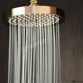 img 2 attached to Enhanced Rain Showerhead - ShowerMaxx Luxury Spa Series, 6 inch Round High Pressure, MAXXimize Your Rainfall Experience in Polished Brass / Gold Finish