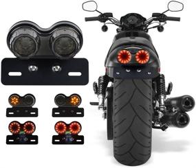 img 3 attached to Огонь задний для мотоцикла ANKIA 40-LED 40W: интегрированный передний подсвет, стоп-сигнал и поворотный сигнал с держателем номерного знака для мотоцикла Харлей Стрит Байк Круизер Чоппер (черный)