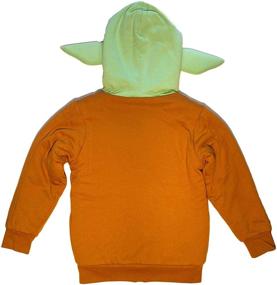 img 2 attached to 👶 Stay Warm in Style with the Star Wars Boys Mandalorian The Child Sherpa Fleece Hoodie