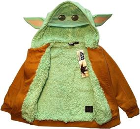 img 3 attached to 👶 Stay Warm in Style with the Star Wars Boys Mandalorian The Child Sherpa Fleece Hoodie