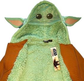 img 1 attached to 👶 Stay Warm in Style with the Star Wars Boys Mandalorian The Child Sherpa Fleece Hoodie