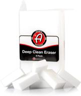 adam’s deep clean eraser (6 pack) – ultimate car 🧼 interior cleaner sponge: effortlessly eliminate heavy dirt from leather, vinyl & plastic logo