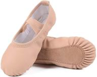 🩰 toddlers' athletic leather ballet slippers for girls - length shoes logo