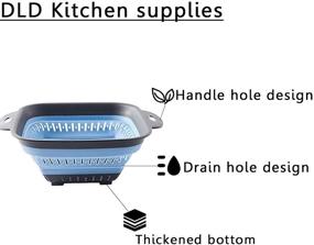 img 3 attached to 🔵 BPA-free Collapsible Colander Strainer Set with Extendable Handles for Easy Kitchen Straining - 3pcs (BLUE)