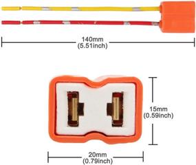 img 3 attached to 🔌 H7 Ceramic Female Connector Pigtail for LED Replacement Headlight Socket Wiring Harness Conversion Kit - TOMALL