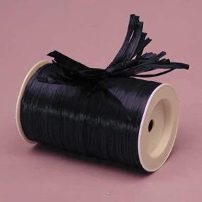 img 1 attached to 🎀 Navy Blue 1/4-Inch Matte Raffia Ribbon - 100 Yards