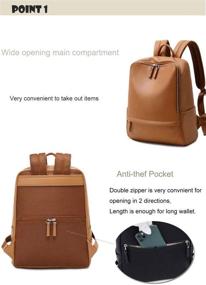 img 2 attached to 🎒 PAOIXEEL Lightweight Soft PU Leather Fashion Backpack Purse for Women: Stylish Anti-theft Travel Bag