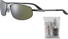 img 3 attached to Gunmetal Polarized Rectangle Sunglasses Complimentary