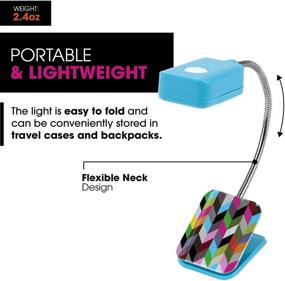 img 2 attached to WITHit French Bull Clip On Book Light – Ziggy – Square LED Reading Light For Books And EBooks