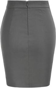 img 2 attached to LIUMILAC Womens Stretchy Office Ruched Women's Clothing for Skirts