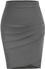 img 4 attached to LIUMILAC Womens Stretchy Office Ruched Women's Clothing for Skirts