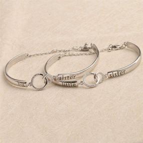 img 2 attached to 👯 Sorority Big Sister Little Sister Bracelets: A Meaningful CZ Interlocking Circles Jewelry Gift for Sisters