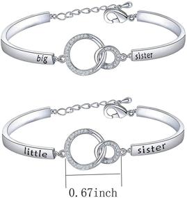 img 3 attached to 👯 Sorority Big Sister Little Sister Bracelets: A Meaningful CZ Interlocking Circles Jewelry Gift for Sisters