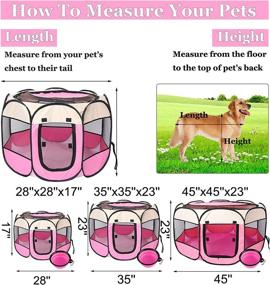 img 1 attached to Foldable Pet Playpen with Bowl - FOVIUPET Crate for Dogs and Cats, Ideal for Play, Exercise, Kennel, Tent, Mesh Shade Cover, Open-Air Indoor and Outdoor Travel