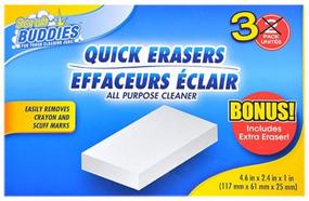 img 1 attached to 🧽 Multipurpose Cleaning Sponges 3-Pack: Quick Erasers for Crayon and Scuff Mark Removal