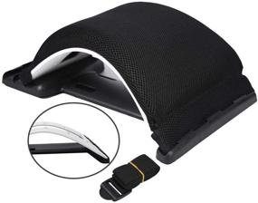 img 4 attached to 🌟 Ultimate Multi-Level Back Stretching Device: Memory Foam Cushion & Magnetic Therapy for Effective Back Pain Relief-White/Black