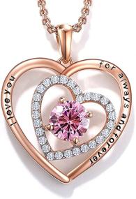 img 4 attached to Sparkling JD Necklace Birthstone: Perfect Christmas Anniversary Gift for Girls!