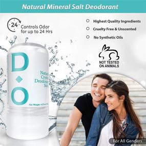 img 3 attached to D-O 100% Natural Crystal Deodorant Stick (2 Pack) 🌿 - 4.25 Oz, No Aluminum Chlorohydrate, Parabens, Propyls or Chemicals