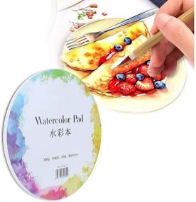 img 2 attached to Portable Watercolor Paper Pad for Art Making | Acid-Free Cotton | Cold Pressed | Multiple Styles (Circular 25cm)