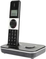 cordless home phone: basic call blocking, multi-language interface, easy operation, space saving, adjustable volume - black logo